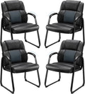 Sweetcrispy Waiting Room Guest Chair Set of 4 - Comfortable Sled Base