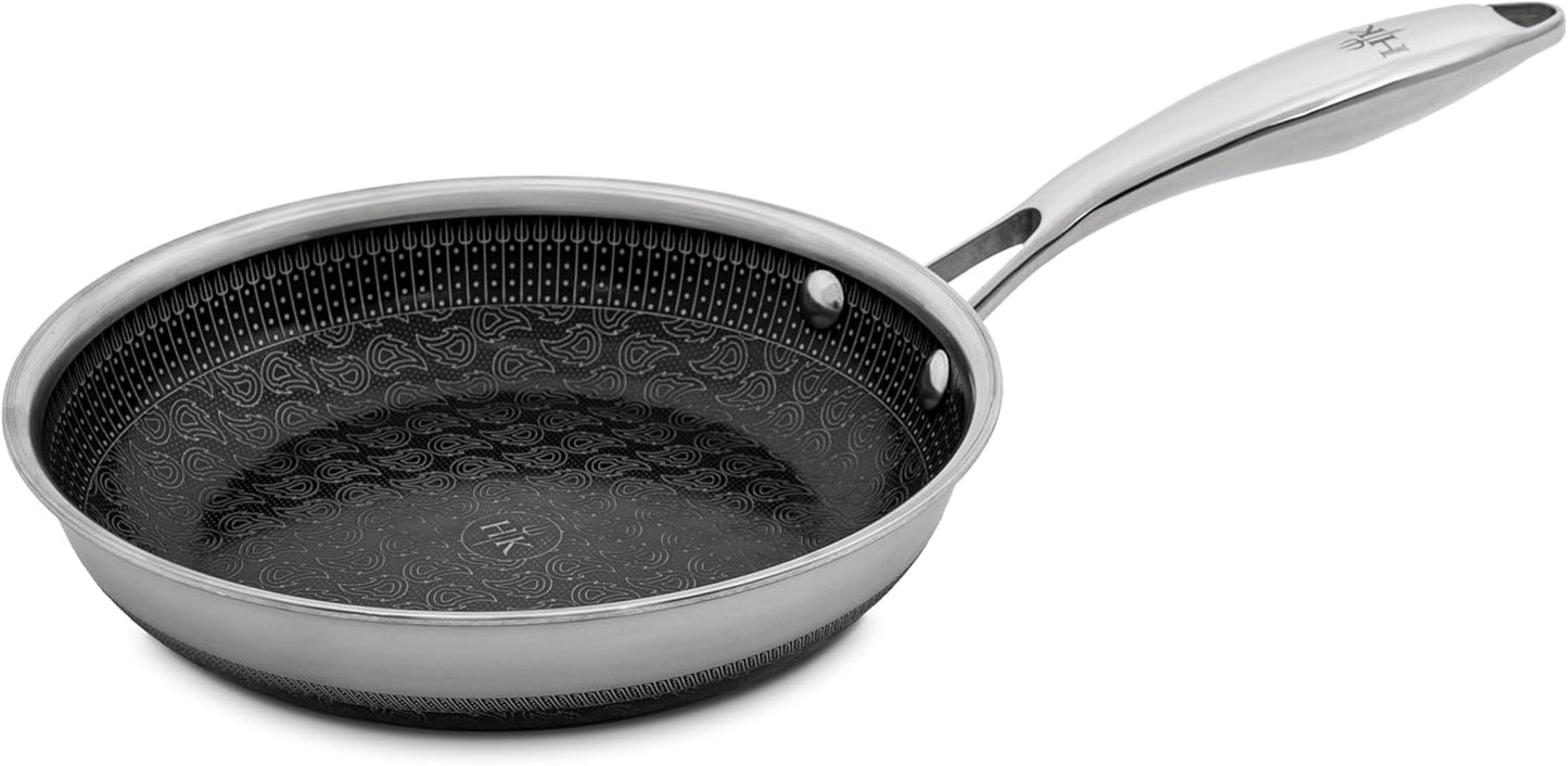 Hell's Kitchen Hybrid 8in Frying Pan: Nonstick & Durable Cookware