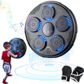 Music Boxing Machine with Gloves - Interactive RGB Sound Punch Trainer