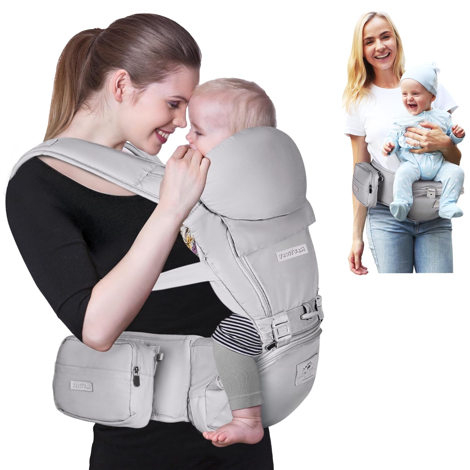FRUITEAM Baby Carrier for Newborn to Toddler - Ergonomic Design