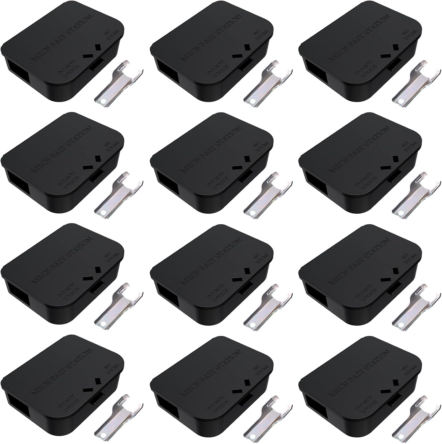 Mouse Stations with Keys 12 Pack for Indoor and Outdoor Use