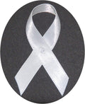 Exclusive USA White Satin Awareness Ribbons - Bag of 250 Pre-Formed