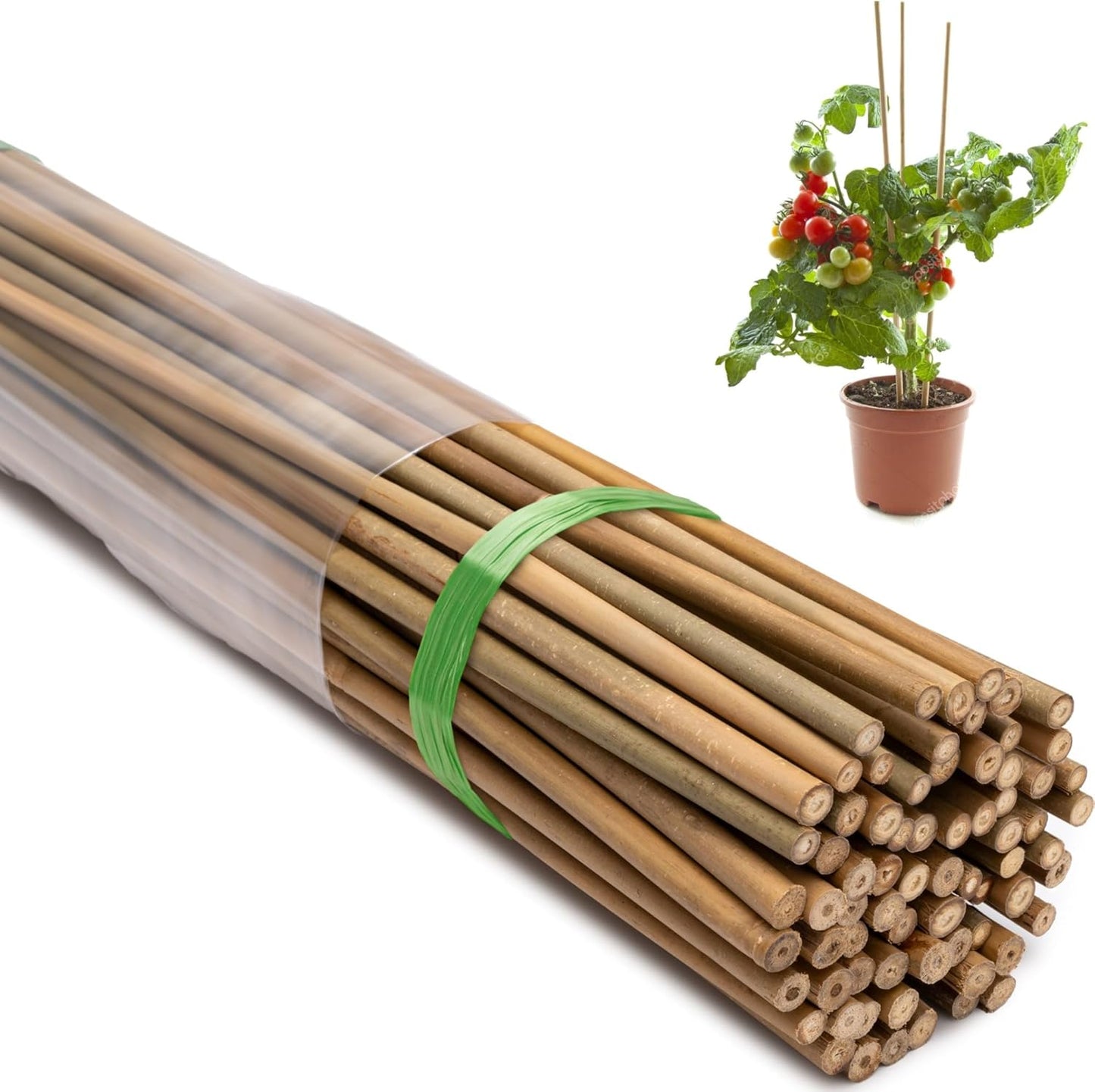 70 Pcs Bamboo Stakes for Plant Support in Your Garden