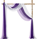 TINGE TIME Gradient Purple Wedding Arch Draping Fabric - Elegant