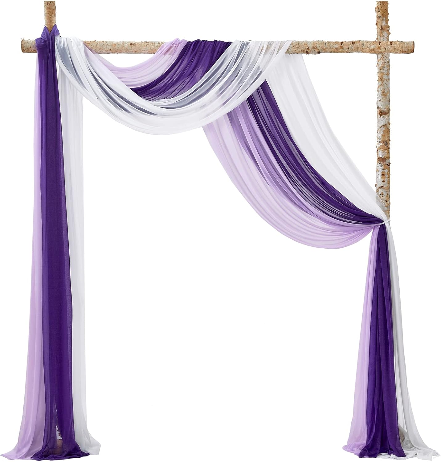 Stunning Gradient Purple Chiffon Wedding Arch Draping Fabric