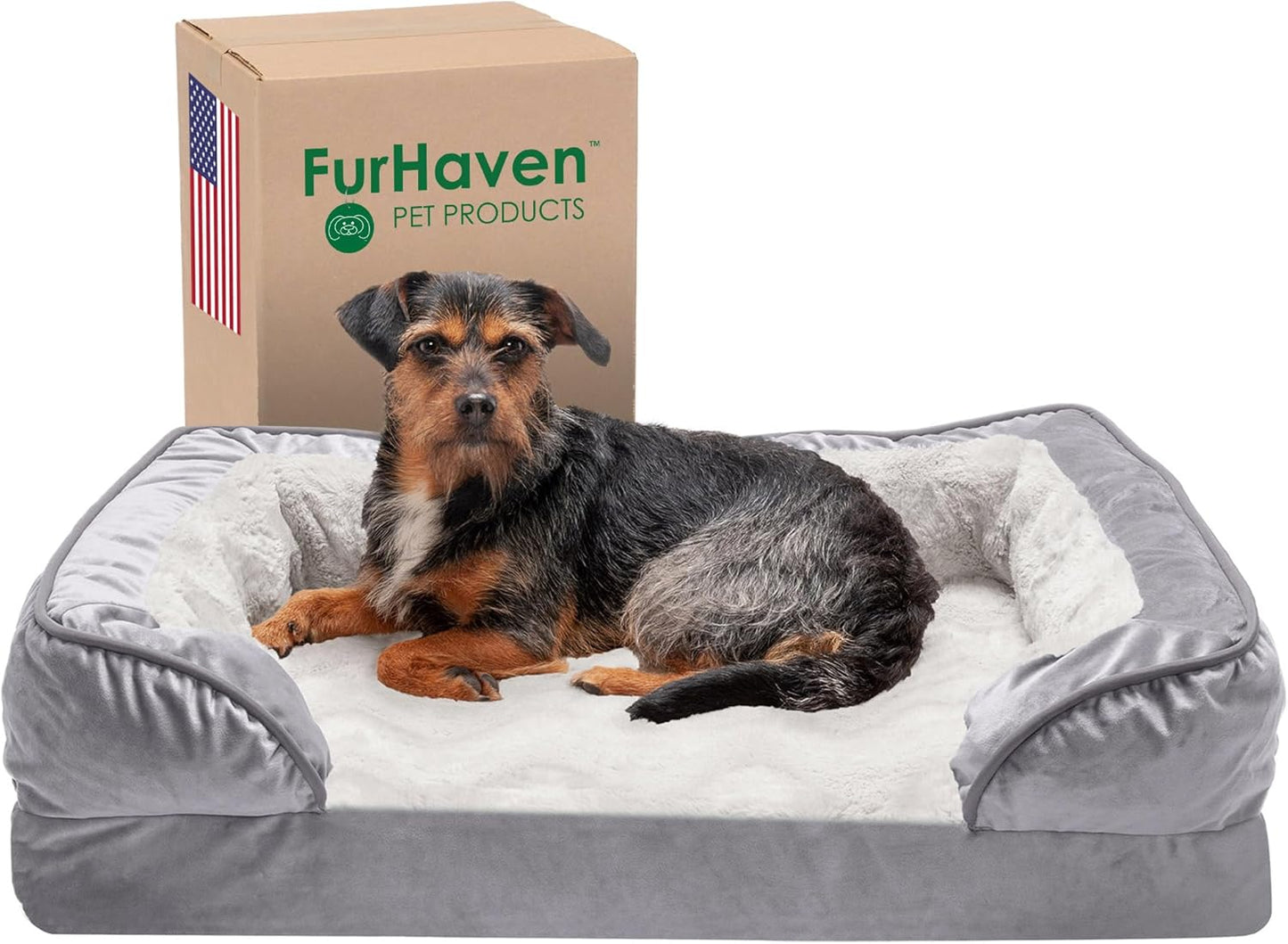 Furhaven Memory Foam Dog Bed for Medium Small Dogs Comfort