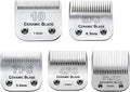 5PACK Dog Grooming Clipper Replacement Blades - Ceramic & Stainless