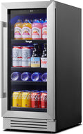 Yeego 15 Inch Beverage Refrigerator 100 Can Mini Fridge - Compact