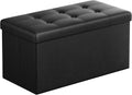 SONGMICS MAZIE Collection 30 Inches Folding Storage Ottoman Bench