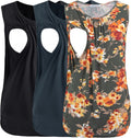 Smallshow Women's Maternity Nursing Tank Tops 3-Pack - Soft, Stretchy