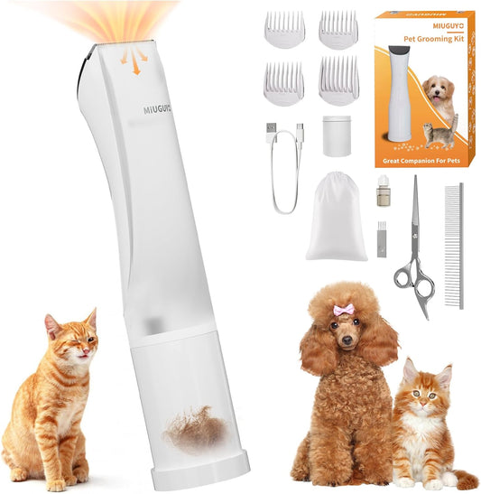 Low Noise 2-in-1 Dog Clipper & Vacuum - Professional Grooming made Easy!