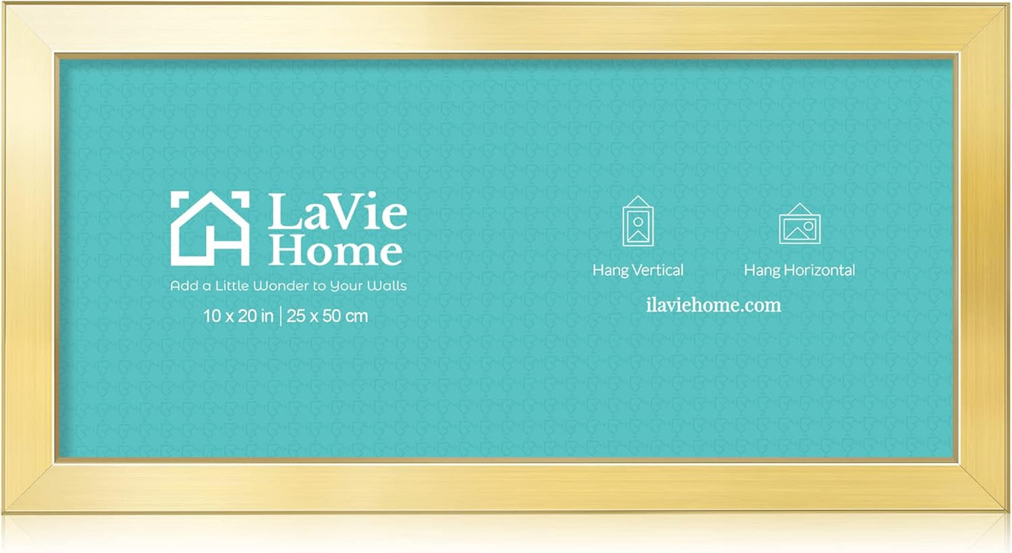 10x20 Gold Picture Frame for Panoramic Wall Decoration