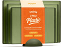 Plastic Cutting Board Set with Holder 3-Pack - Non-Slip, Dishwasher