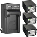 3-Pack 3000mAh Battery and AC Charger for Canon Vixia - Reliable Power