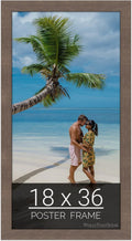 wallsthatspeak 18x36 Brown American Barn Picture Frame - Rustic Puzzle