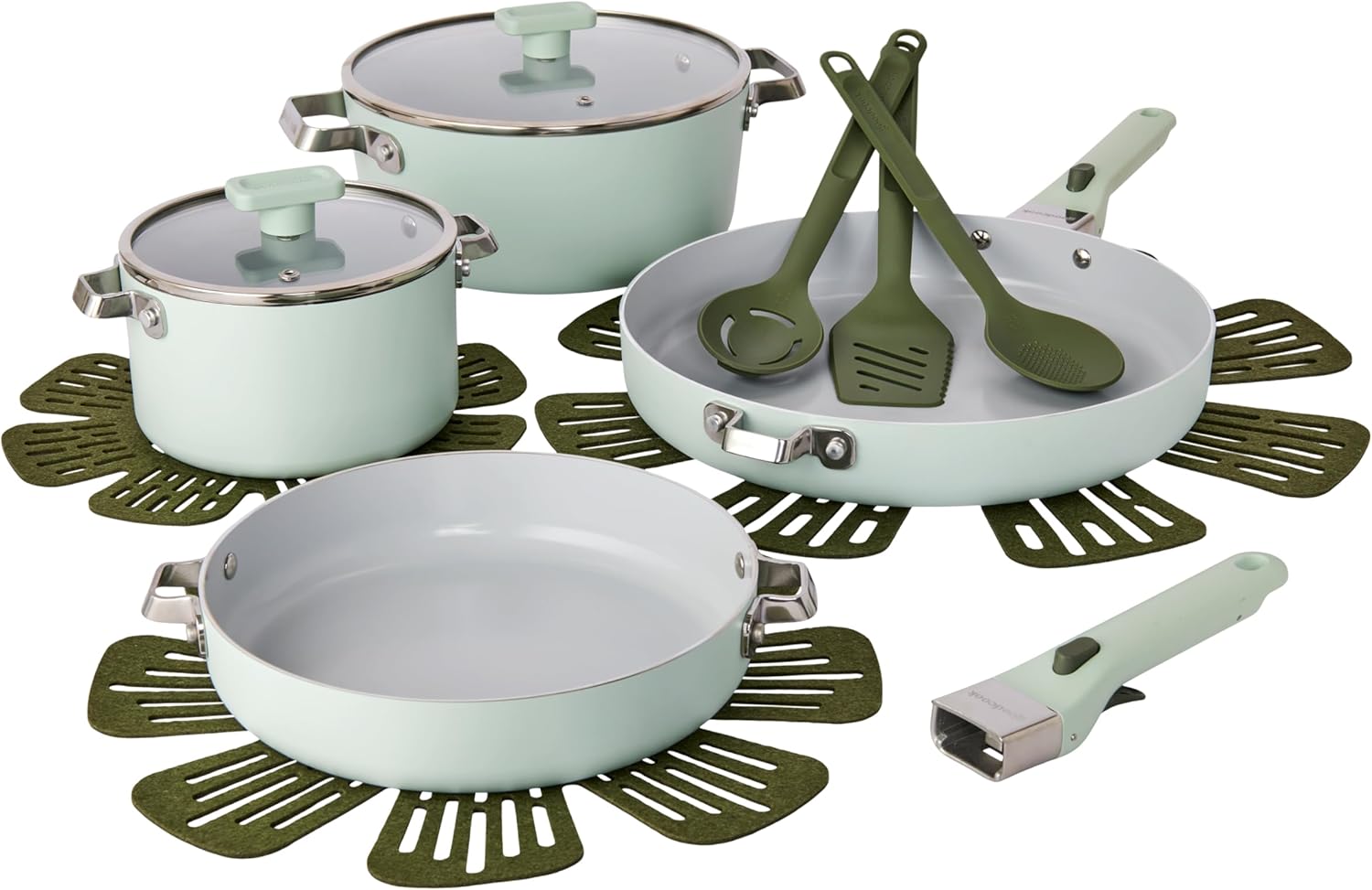 GoodCook Ceramic Cookware Set 14-Piece Nonstick Pots & Pans