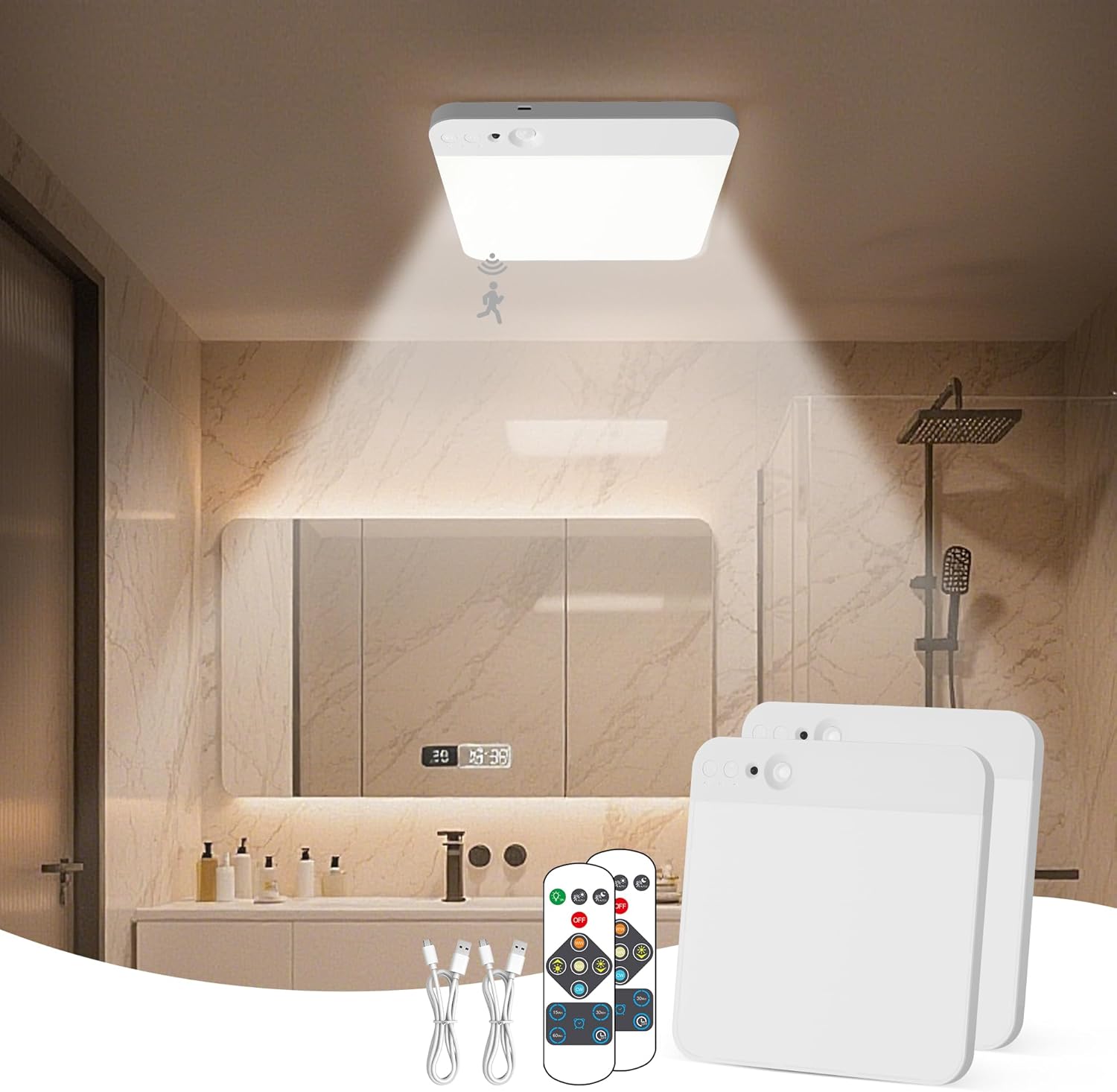 KINDEEP Motion Sensor Ceiling Light: Wireless Indoor Lighting Solution