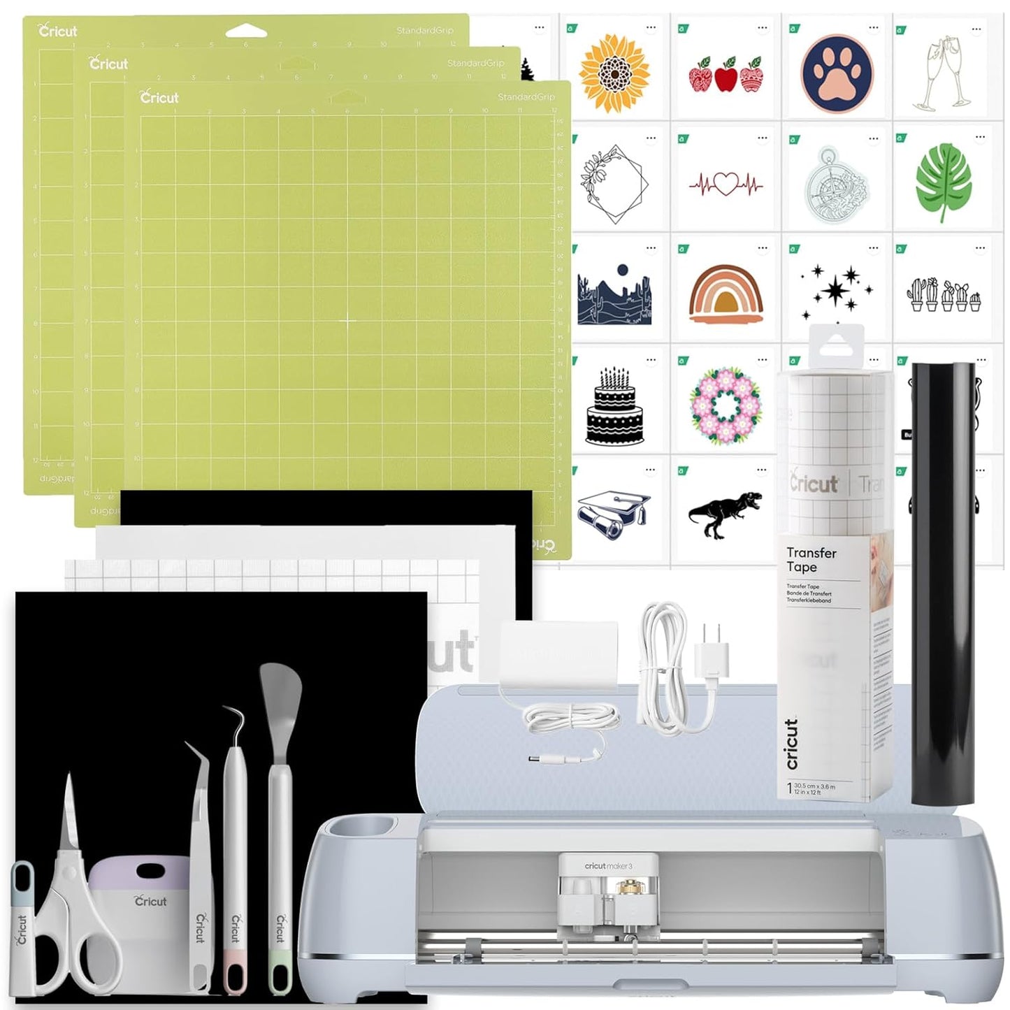 Cricut Maker 3 Smart Cutting Machine with Vinyl Starter Bundle