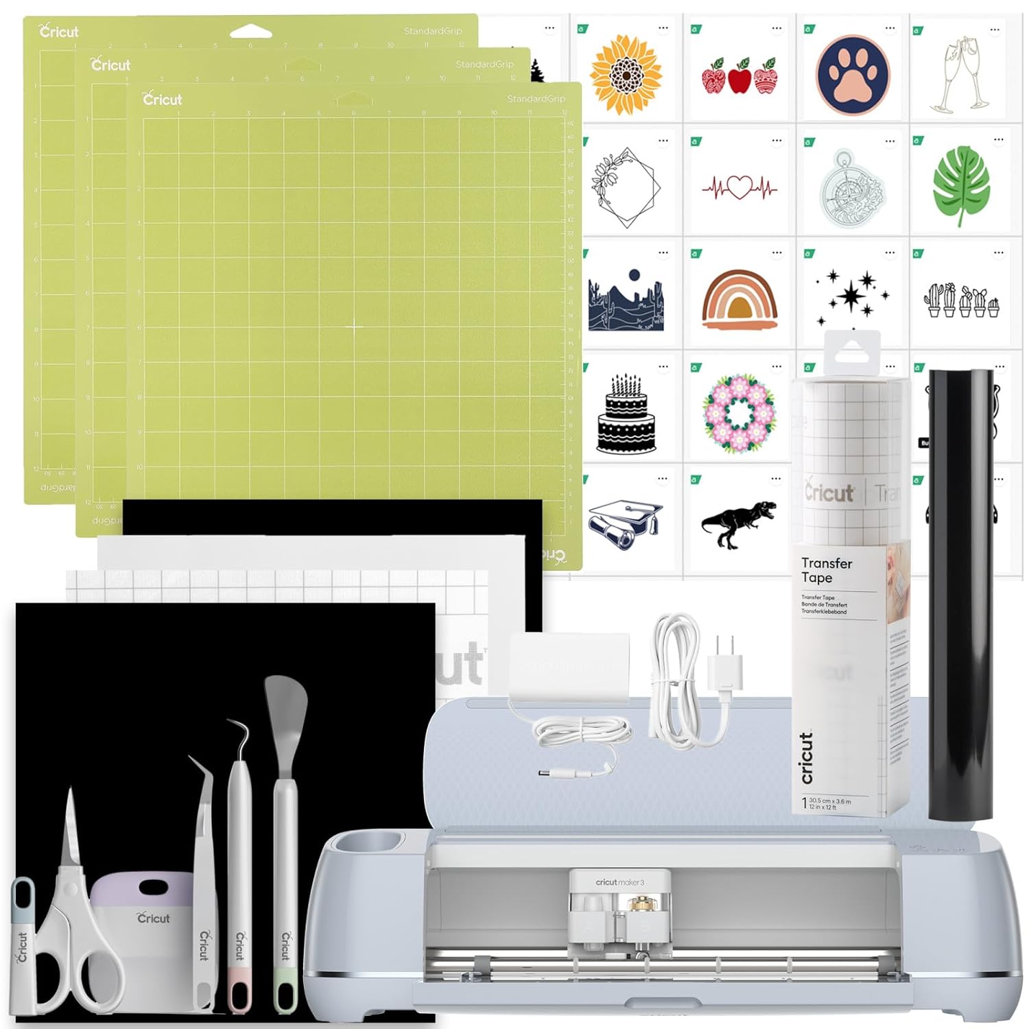 Cricut Maker 3 Smart Cutting Machine with Vinyl Starter Bundle