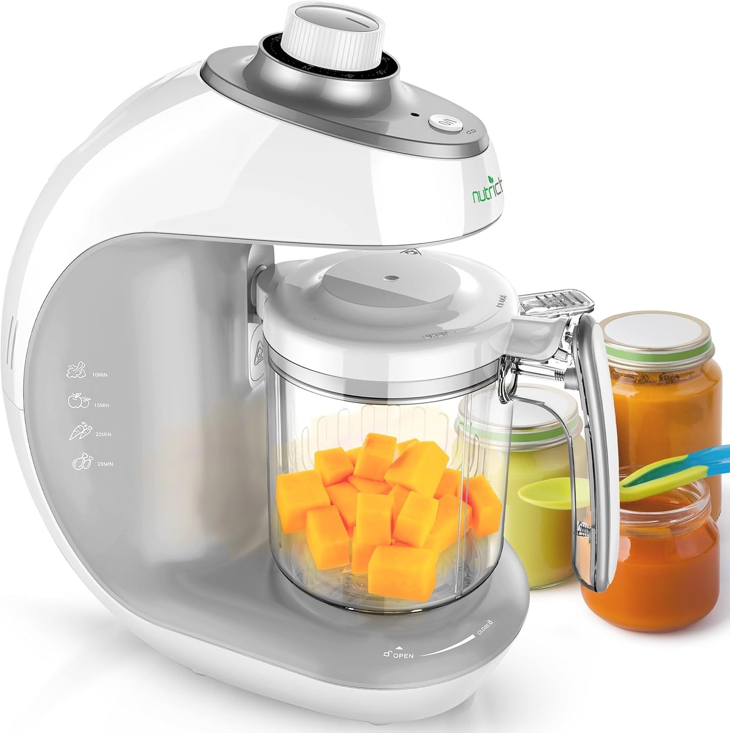 NutriChef Baby Food Maker: 2-in-1 Steam Cooker & Blender