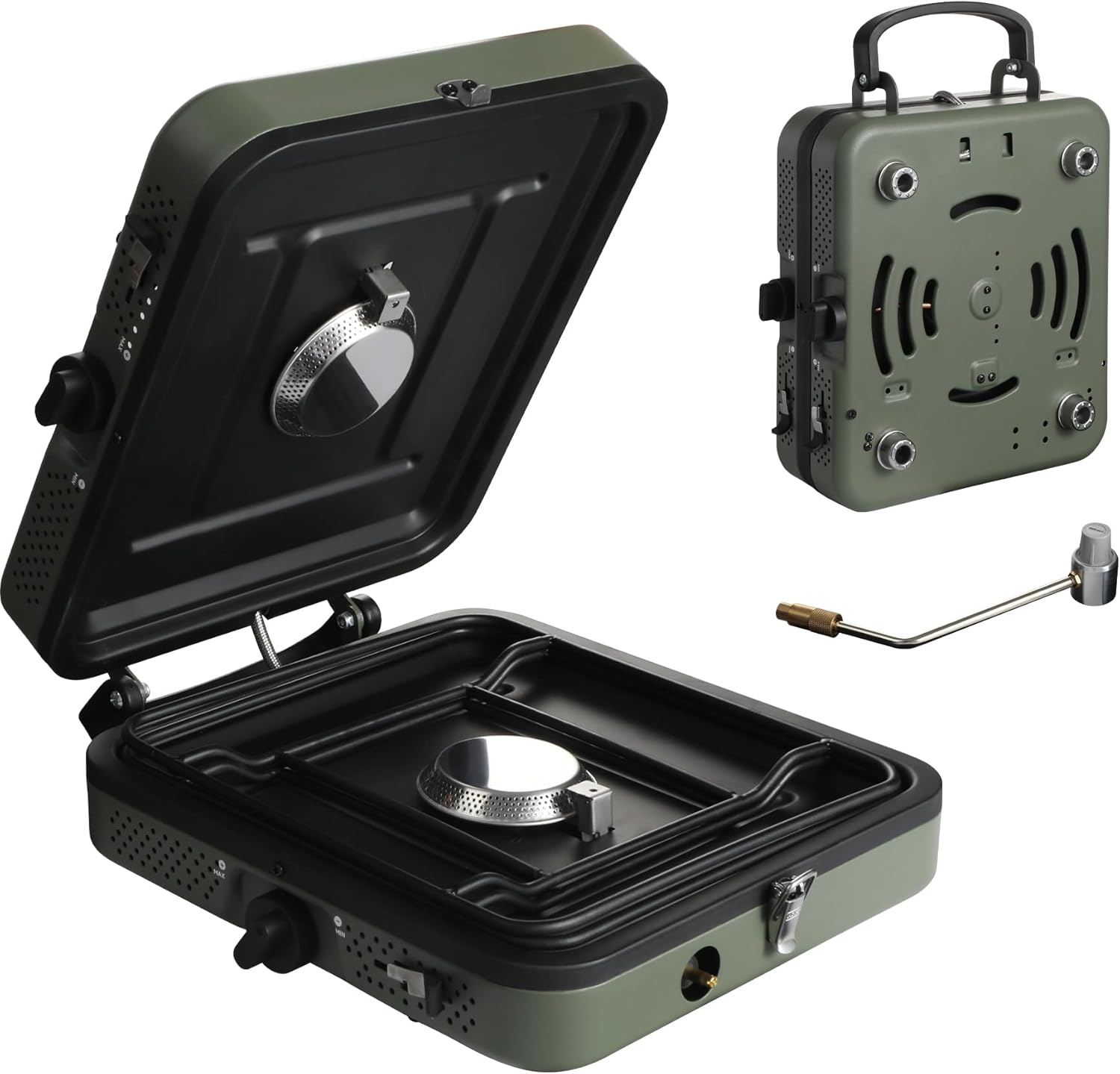 ALBOMI Portable 2 Burner Camping Stove - 17200 BTU Power