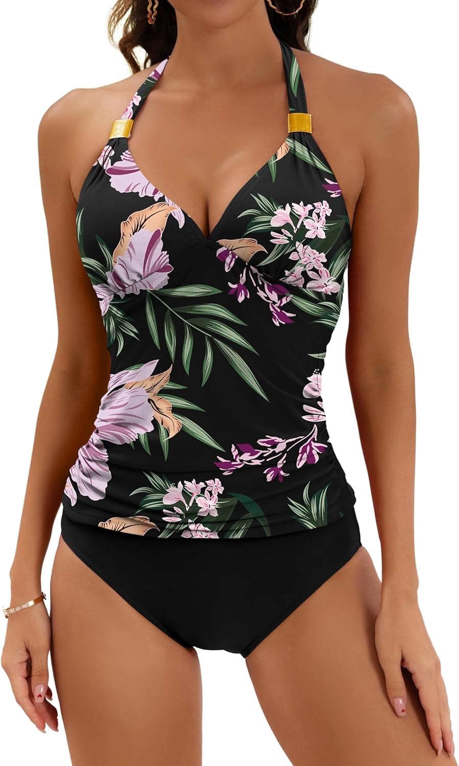B2prity Halter Tankini Swimsuit for Women with Tummy Control