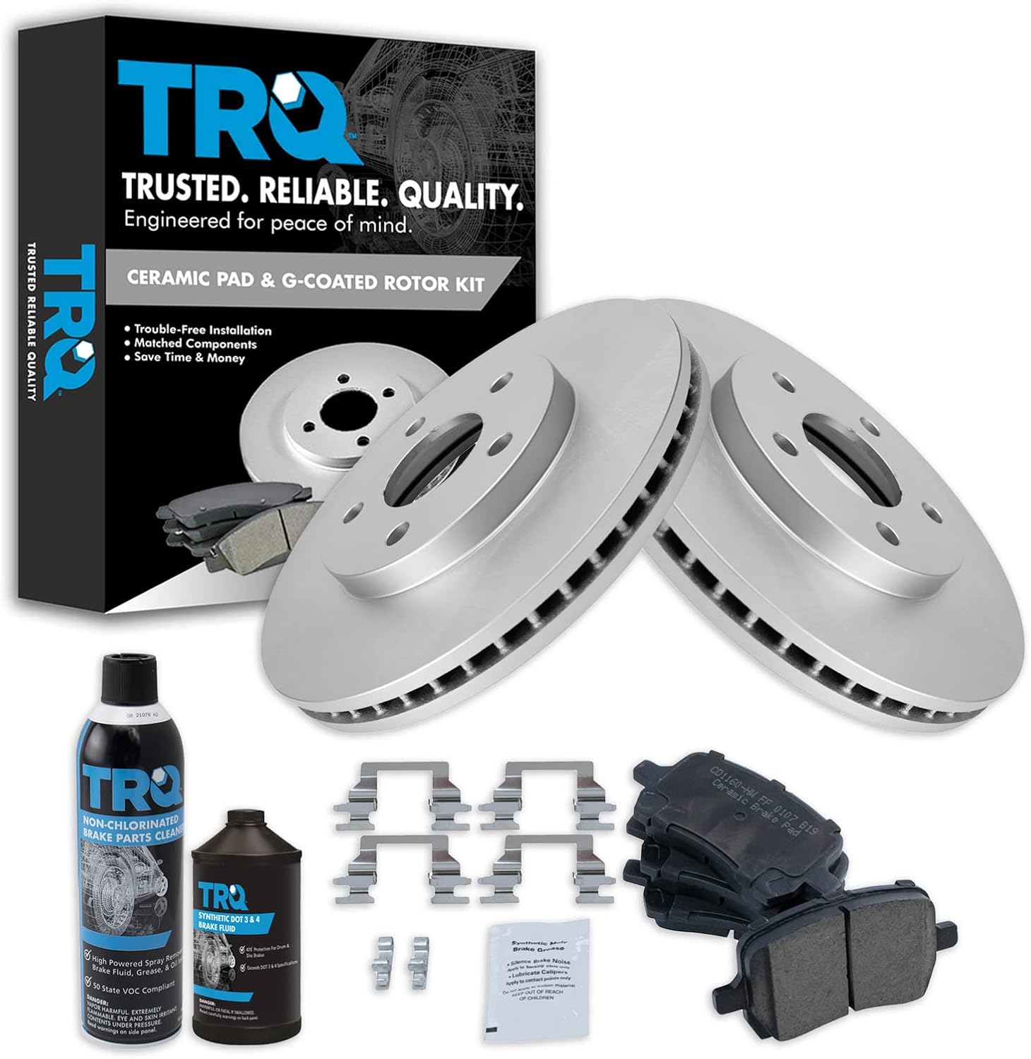 TRQ Front Brake Pad & Rotor Kit for 2006-2011 Chevrolet HHR