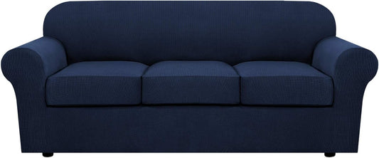 H.VERSAILTEX 4 Piece Stretch Sofa Covers for 3 Cushion Couch
