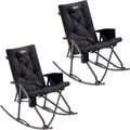 PORTAL Folding Rocking Chair Indoor & Outdoor - Thick Padded Recliner