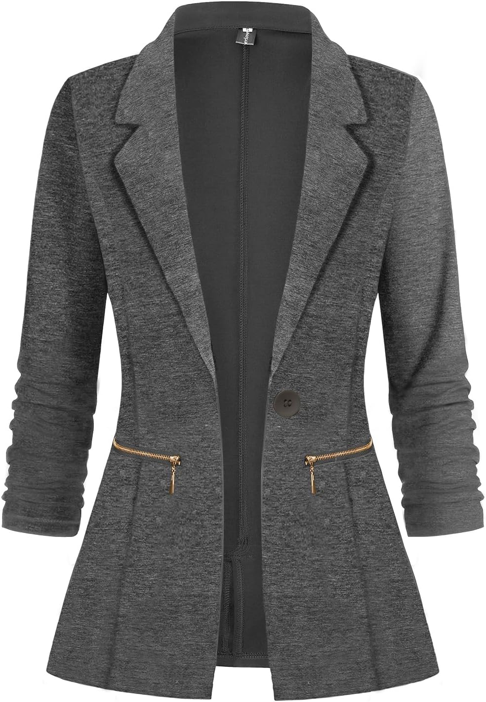 Genhoo Women's Long Sleeve Blazer Open Front Cardigan Jacket