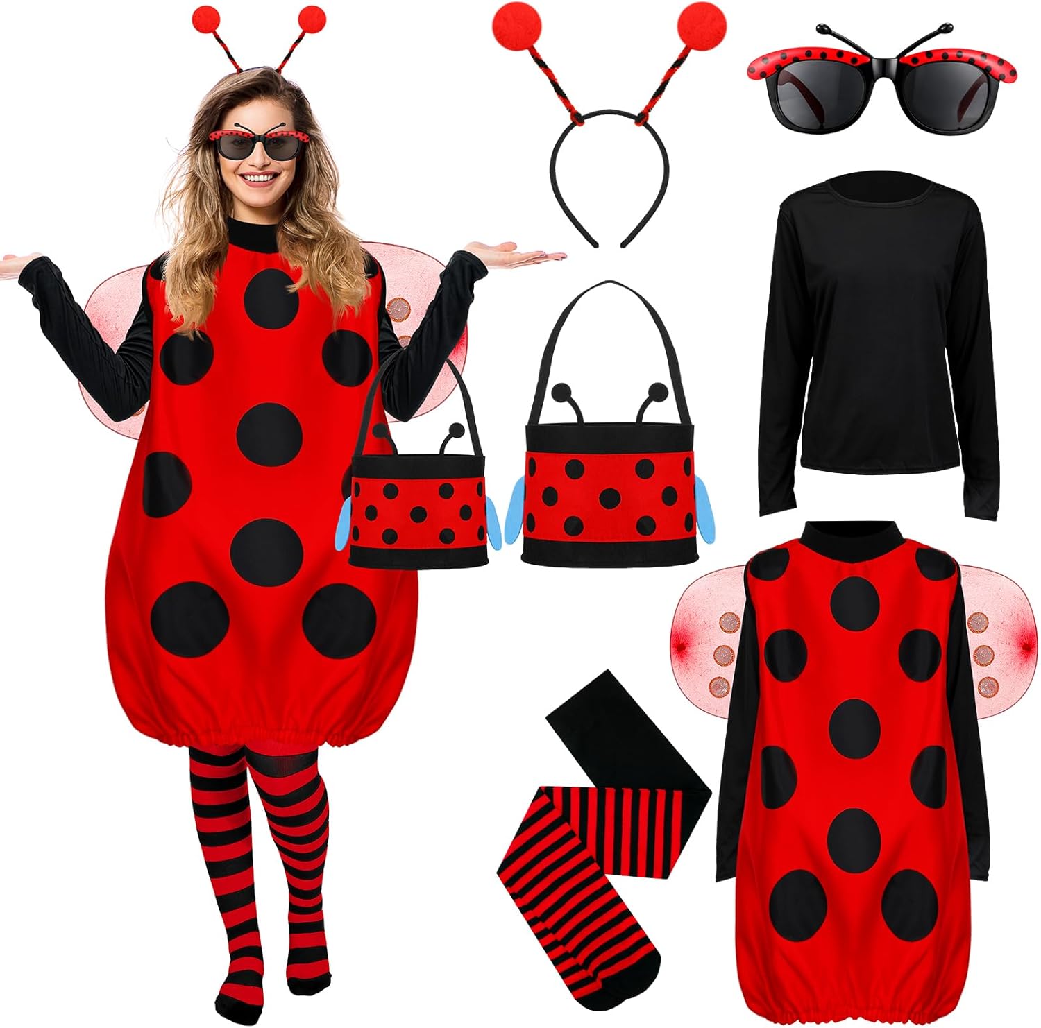 Ladybug Costume Set for Women - Perfect Halloween Accessories