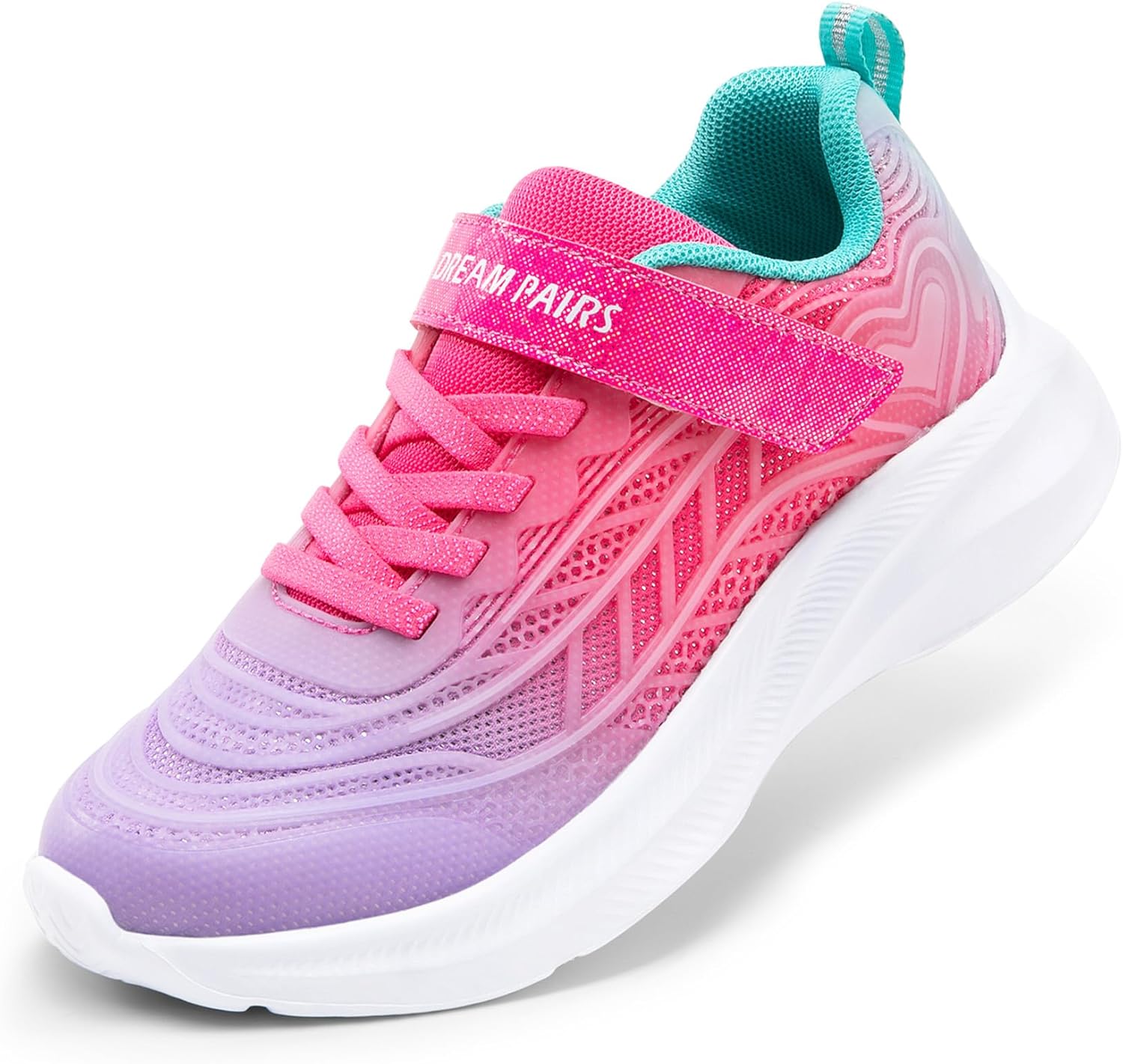 DREAM PAIRS Girls Tennis Sparkle Ease Running Sneakers for Kids