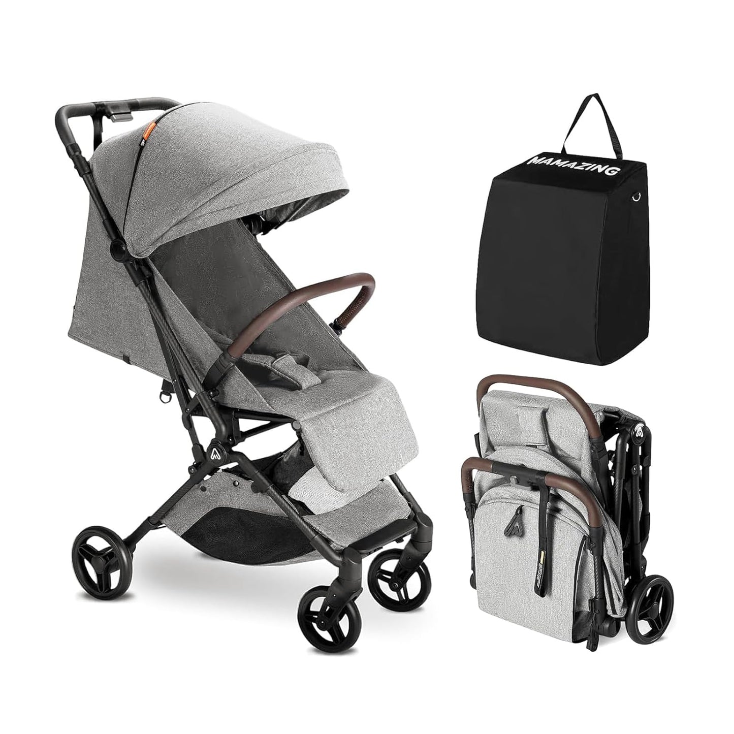 MAMAZING Lightweight Baby Travel Stroller with Carbon Fiber Frame
