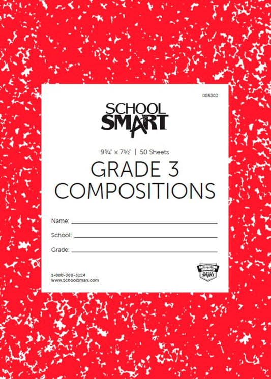 Grade 3 Skip-A-Line Composition Book - 50 Sheets, Red