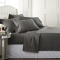 Danjor Linens Bed Sheet Set Full Size for Teens - 6 Piece Gray