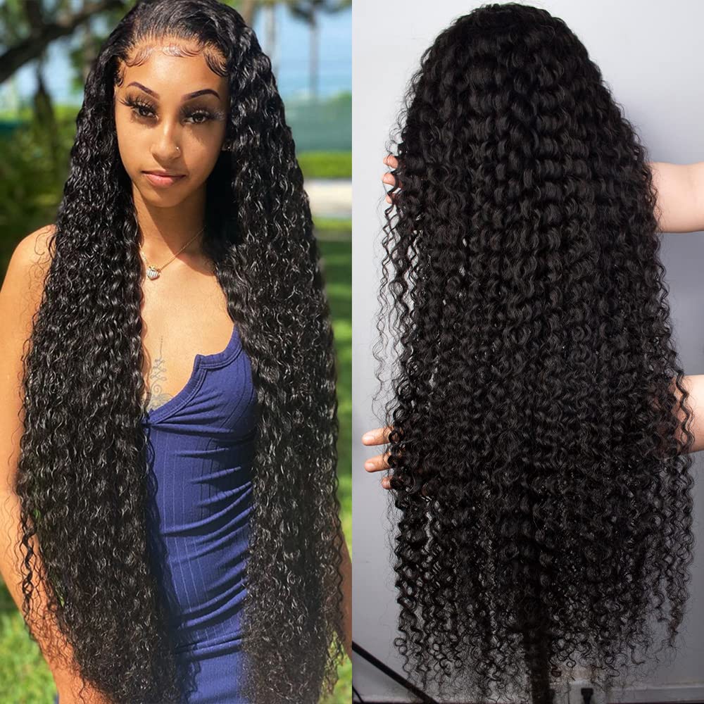 Siyun Show 32Inch Long Curly Lace Frontal Wig for Black Women