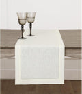 Solino Home Linen Ivory Table Runner 14 x 132 in - Classic Hemstitch