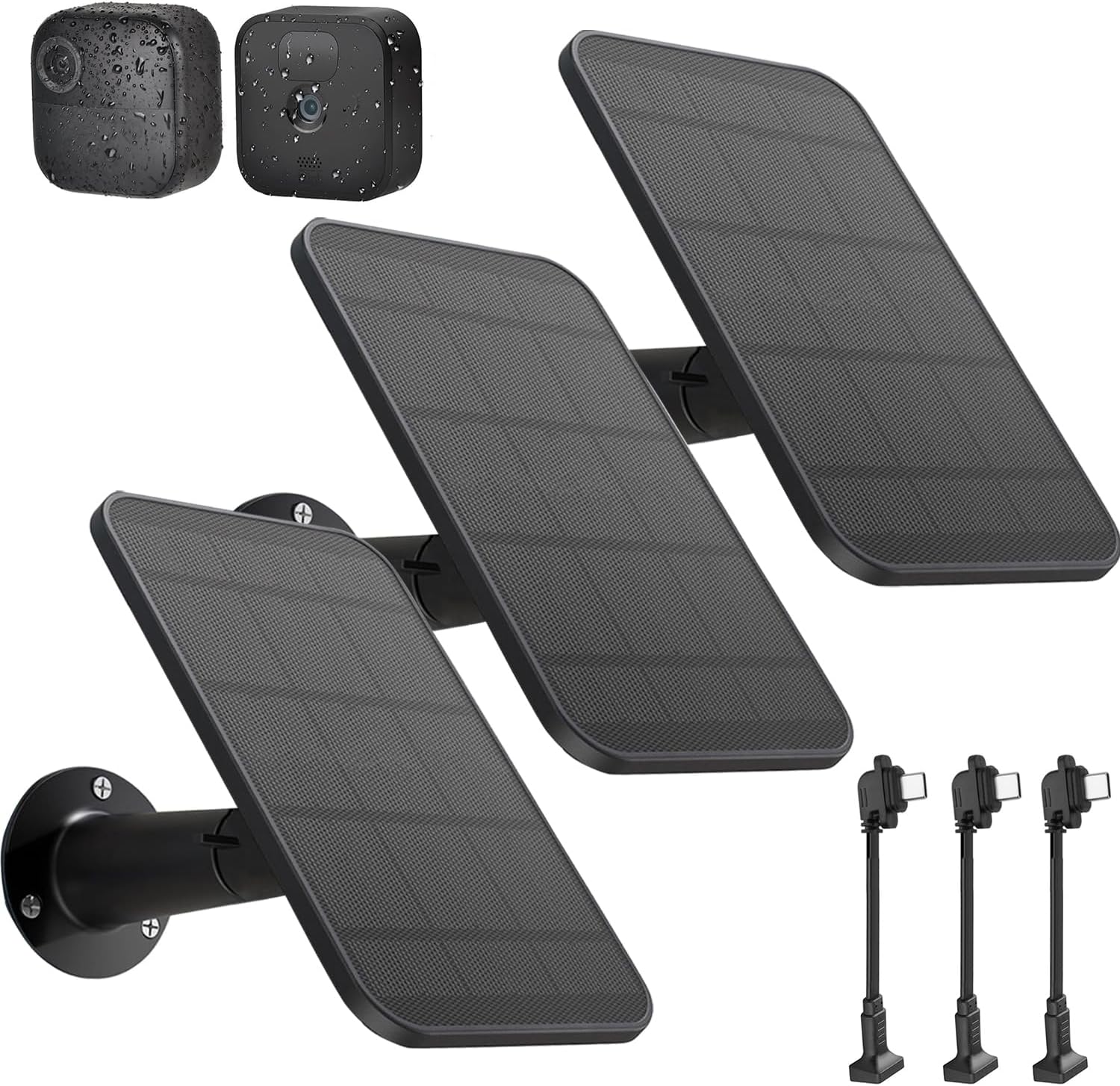 3 Pack Solar Panel Chargers - Weatherproof & Long-lasting Power