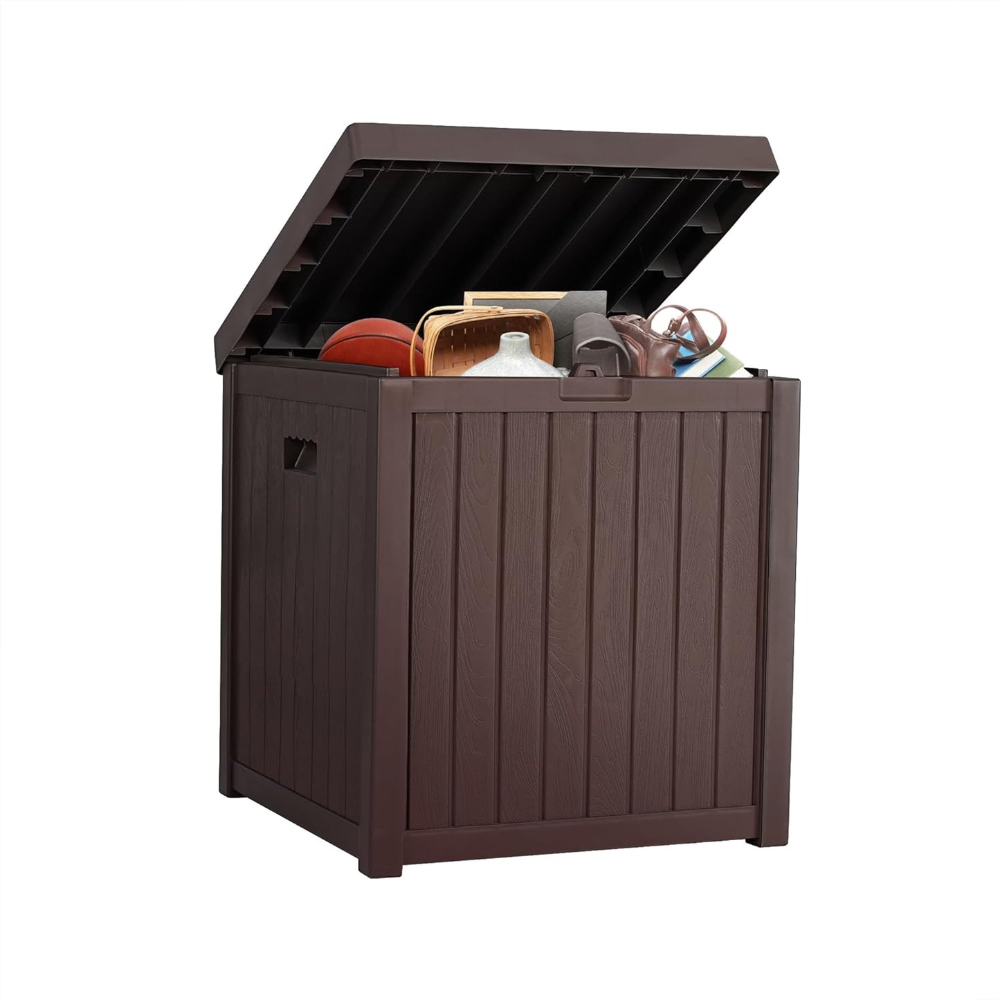 51 Gallon Resin Deck Box for Outdoor Storage and Versatile Use