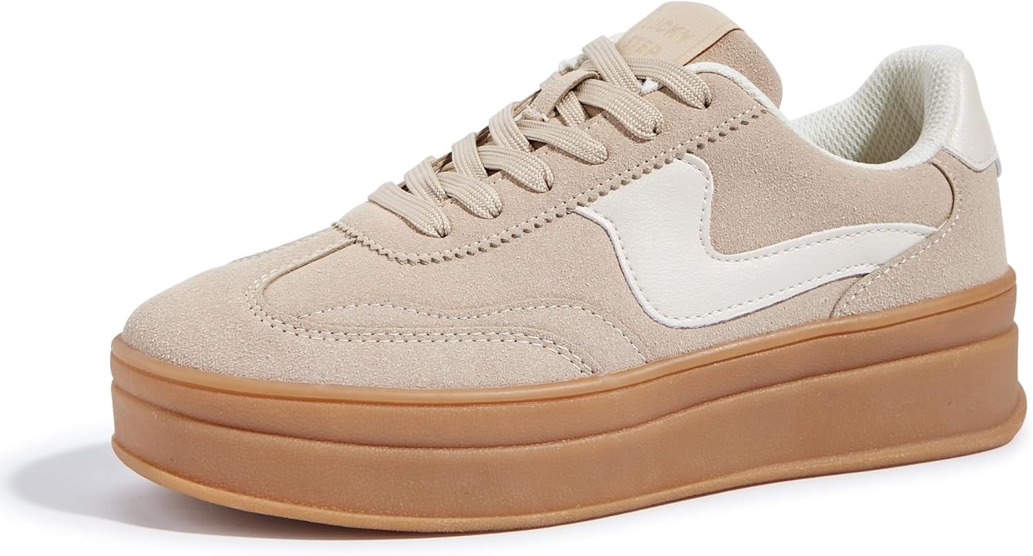 LUCKY STEP Women's Platform Fashion Sneakers for Casual Style
