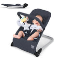 Baby Bouncer Foldable Infant Seat with 5-Point Harness - Portable