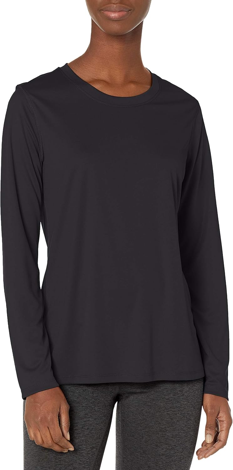 Hanes Women's Cool DRI Long Sleeve Tee, Moisture-Wicking 40+ UPF