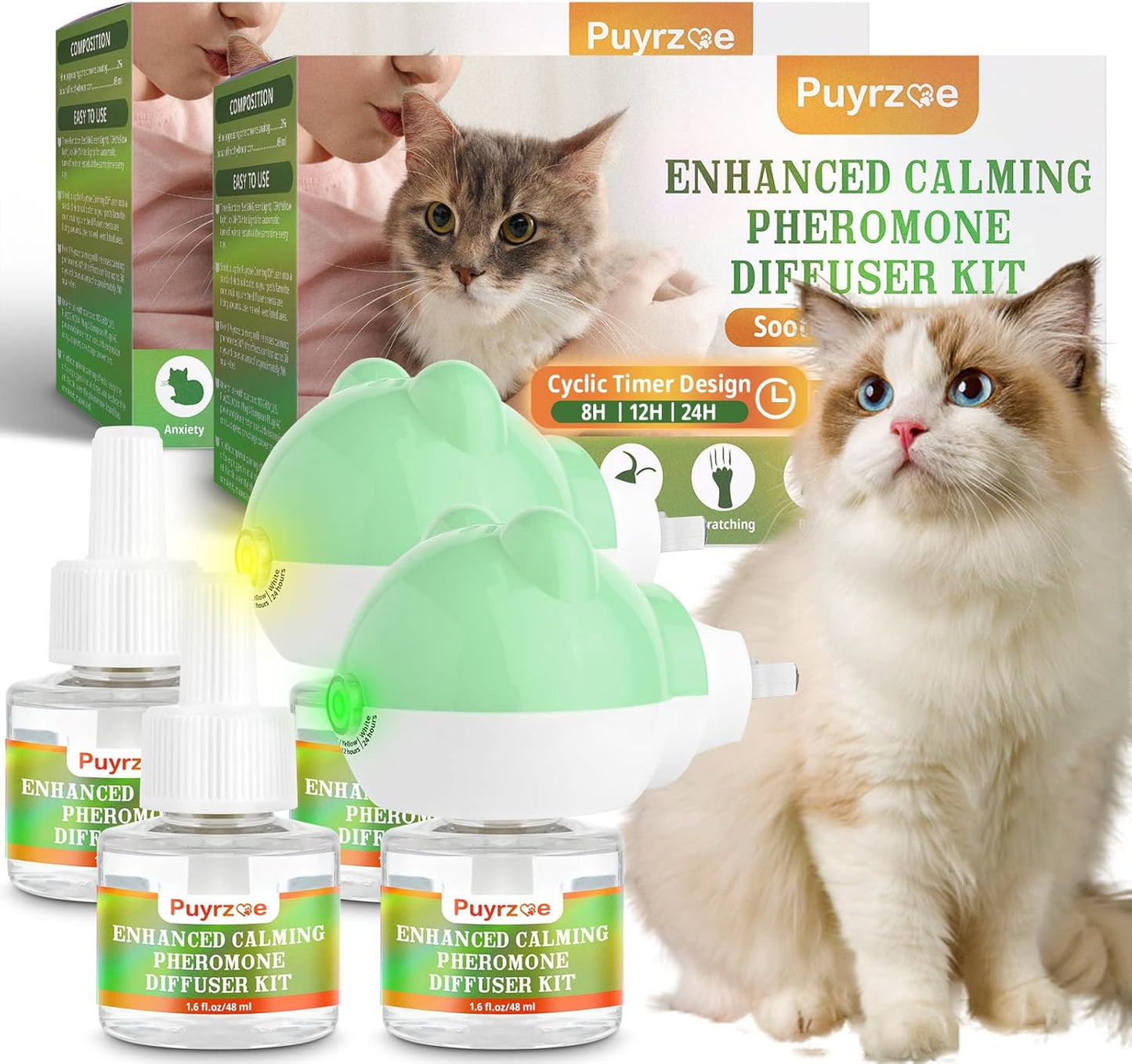 Puyrzoe Cat Calming Diffuser for Stress Relief & Relaxation