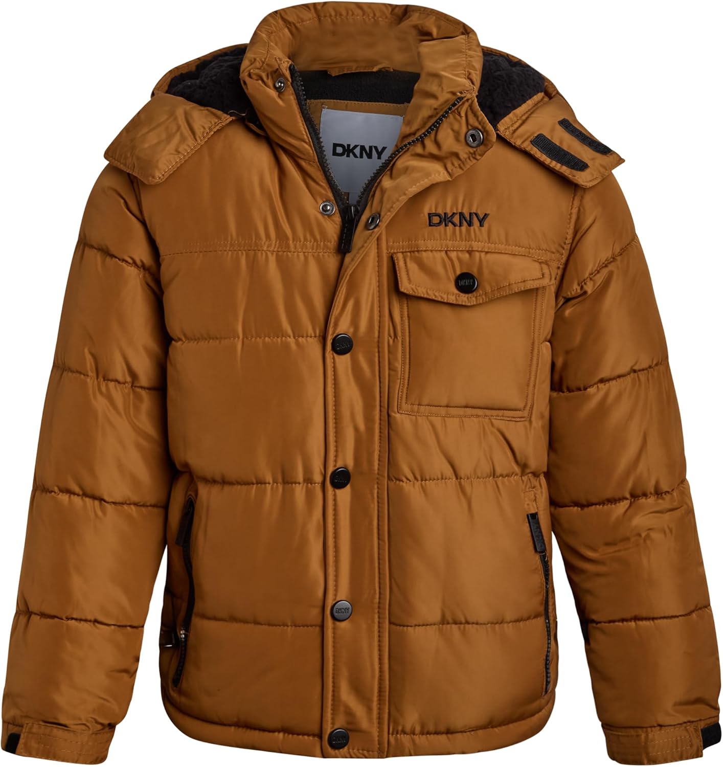 DKNY Boys Puffer Jacket - Cozy Insulated Winter Coat for Kids