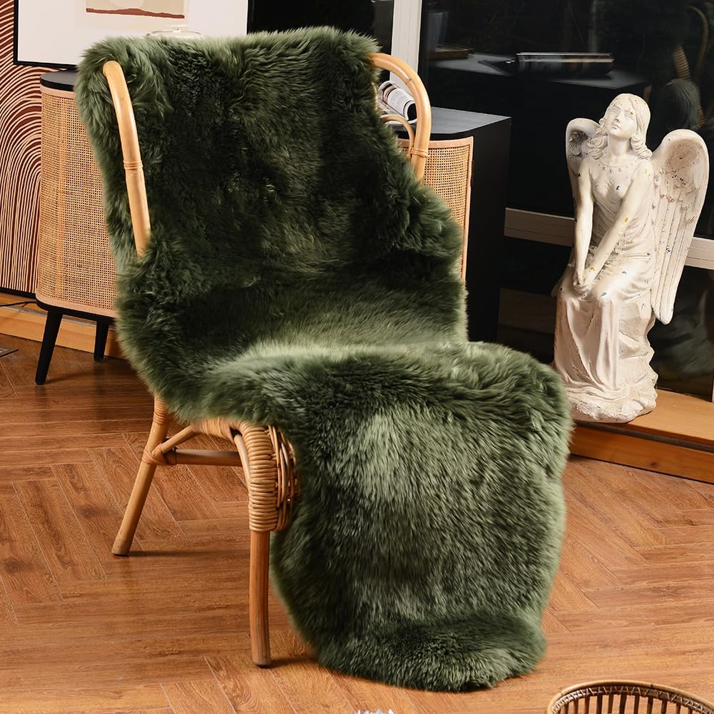 Genuine Sheepskin Area Rug for Living Room and Bedroom Decor