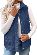 EVALESS Womens Puffer Vest Lightweight Quilted Cropped Jacket - Warm