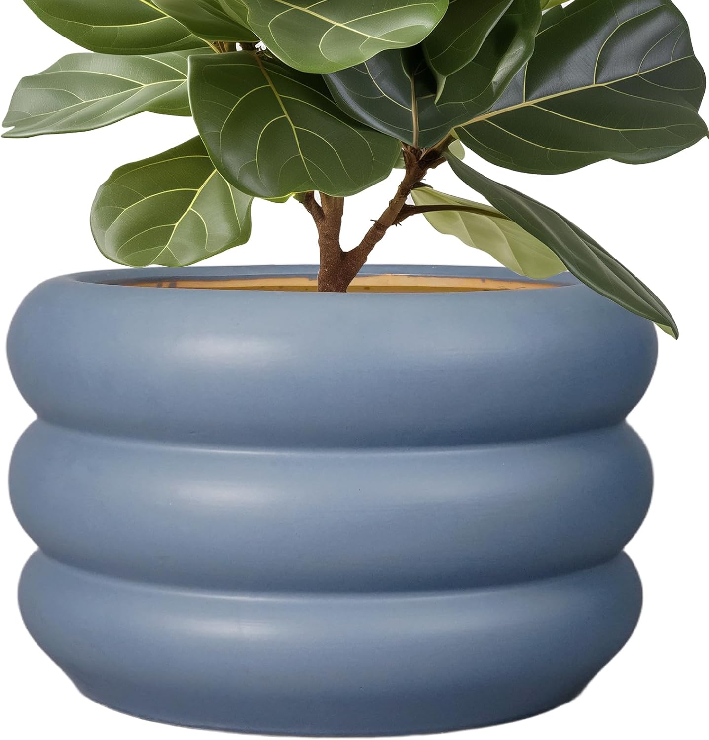 SQOWL Ceramic Planter for Outdoor Plants 13.5 Inch Unique Design