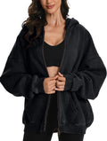 FAIABLE Oversized Acid Wash Zip Up Hoodie - Heavyweight Comfort inside