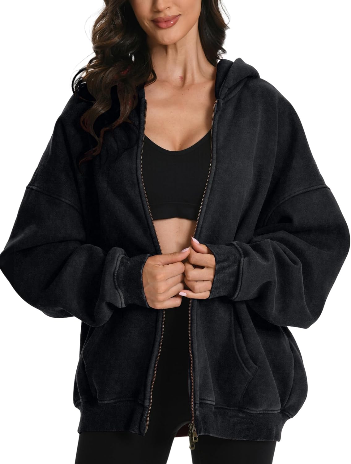 Oversized Acid Wash Hoodie for Unisex Comfort and Style