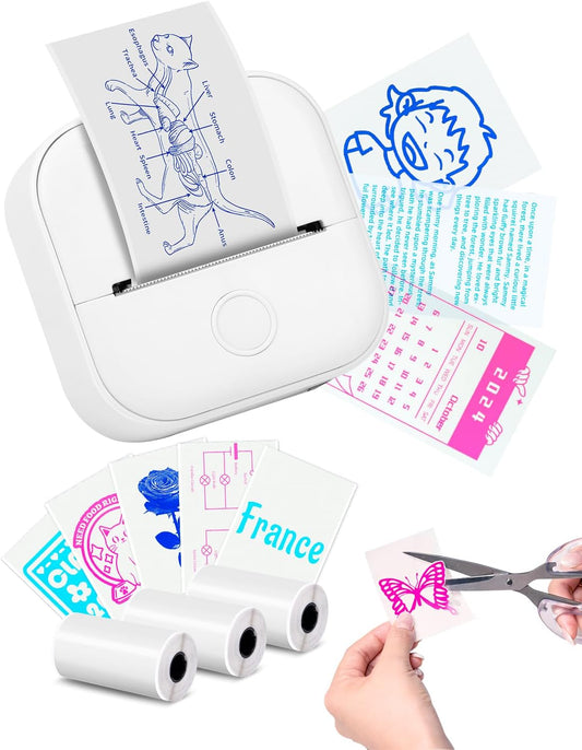 Memoking T02 Inkless Sticker Printer - Portable Pocket Printer